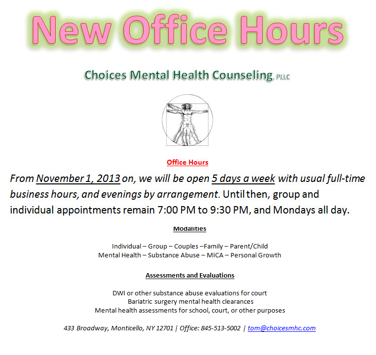 New office hours